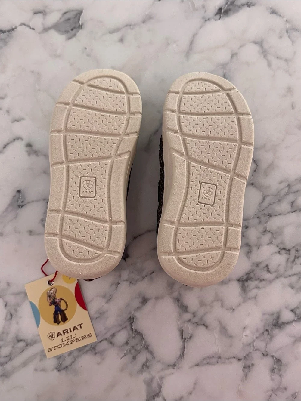 Ariat Kids Gray Mesh Slip-On Sneakers with Brown Trim